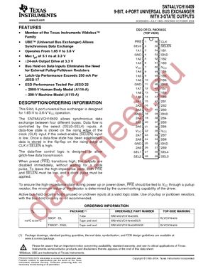 74ALVCH16409DGGRE4 datasheet  